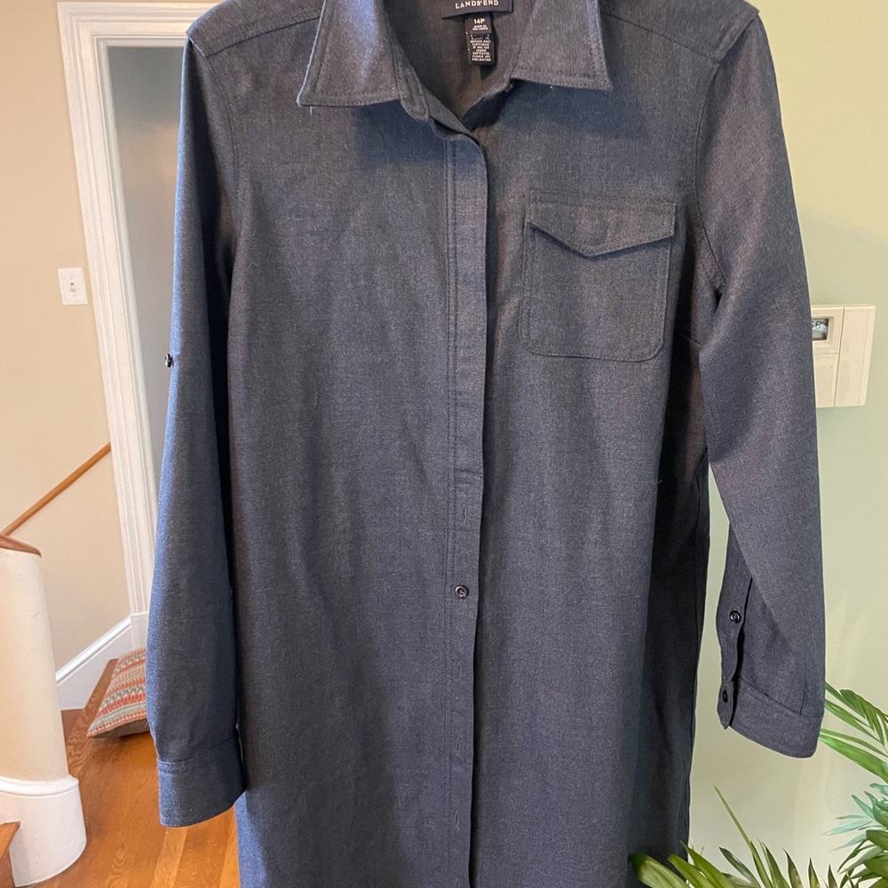 LAND’S END Button Down Dress-Classy!